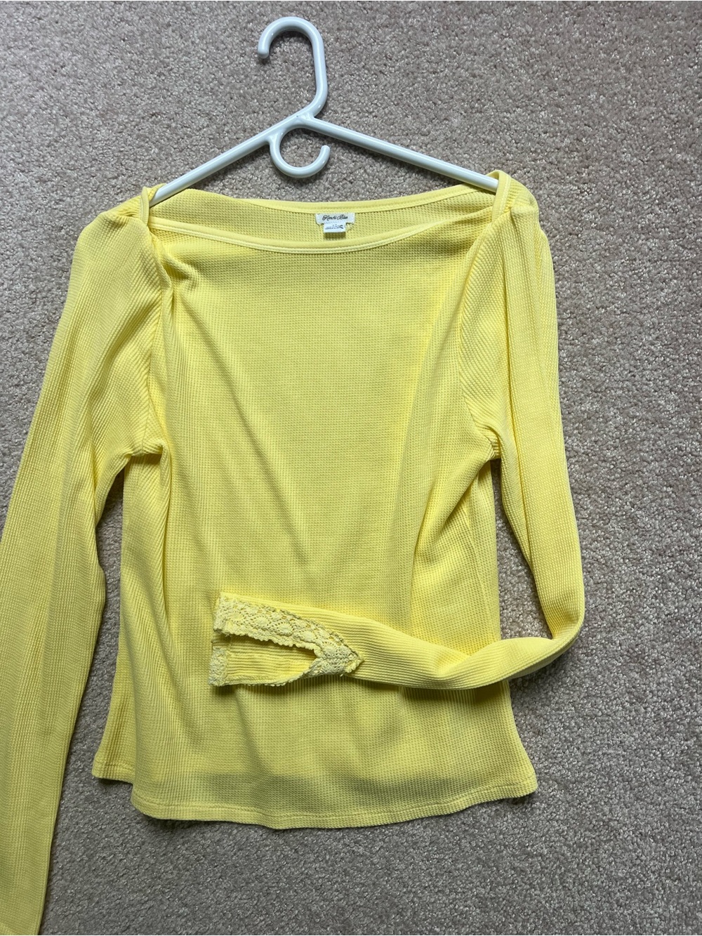 Urban Outfitters Kimchi Blue Yellow Long-Sleeve Knit Top size L